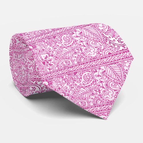 Paisley Passion _ Pink Henna Neck Tie