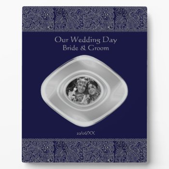 Paisley Passion - Silver Effect (henna) (wedding) Plaque by HennaHarmony at Zazzle