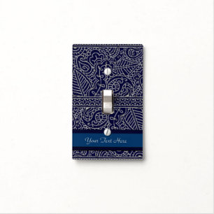 Paisley Passion - Silver (Henna) Light Switch Cover