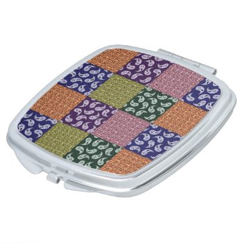 Paisley Patchwork Pattern Mirror by macdesigns2 at Zazzle