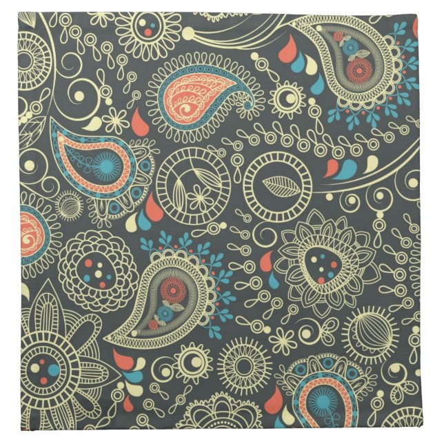 Paisley Pattern 3 Cloth Napkin (Front)