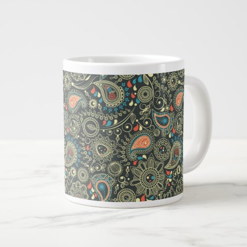 Paisley Pattern 3 Giant Coffee Mug