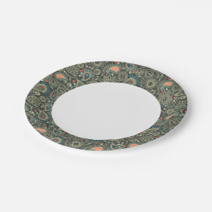 Paisley Pattern 3 Paper Plates