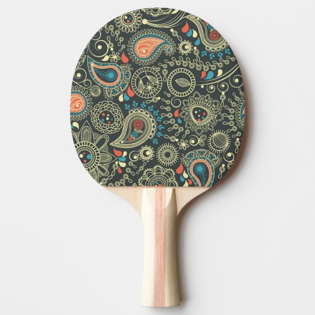 Paisley Pattern 3 Ping-Pong Paddle (Front)