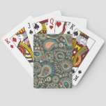 Paisley Pattern 3 Poker Cards