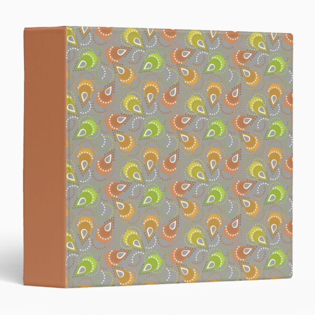Paisley pattern. 3 ring binder (Front/Spine)