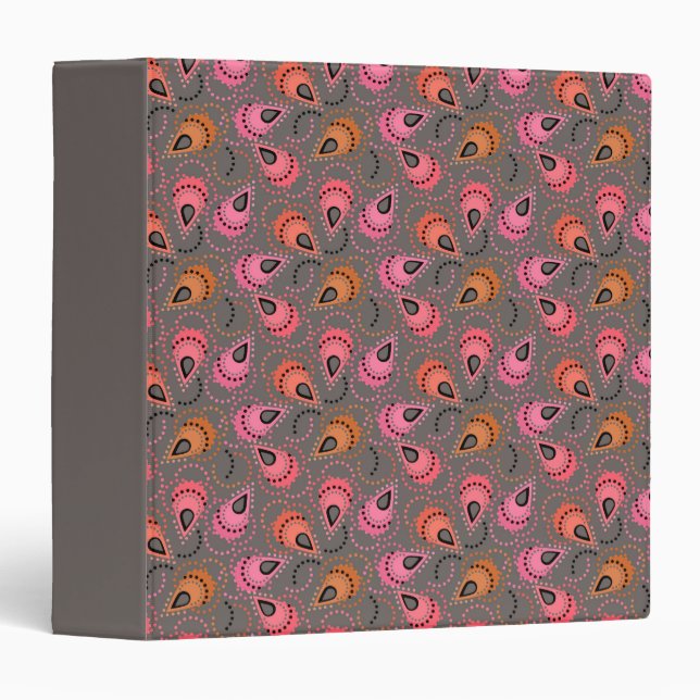 Paisley pattern. 3 ring binder (Front/Spine)