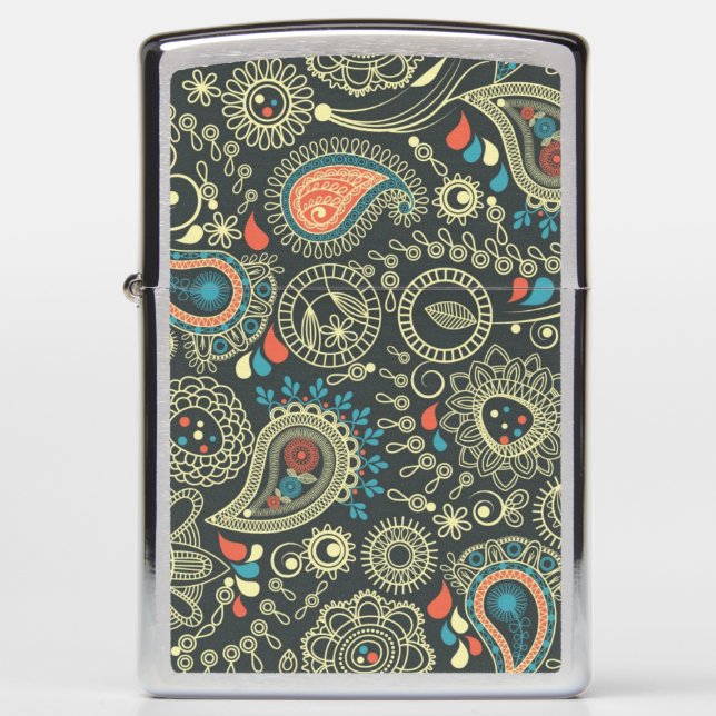 Paisley Pattern 3 Zippo Lighter (Front)