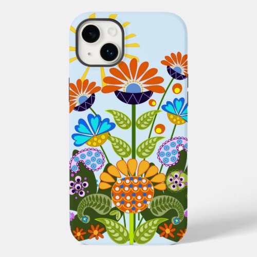 Paisley pattern and Fantasy Flowers Case_Mate iPhone 14 Plus Case