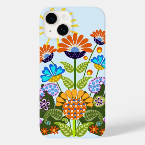 Paisley pattern and Fantasy Flowers Case_Mate iPhone 14 Case