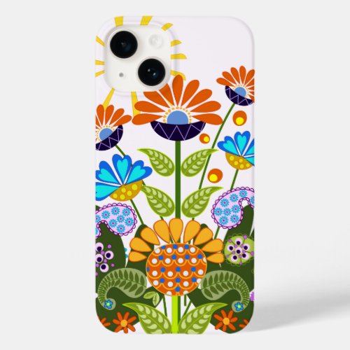 Paisley pattern and Fantasy Flowers Case_Mate iPhone 14 Case