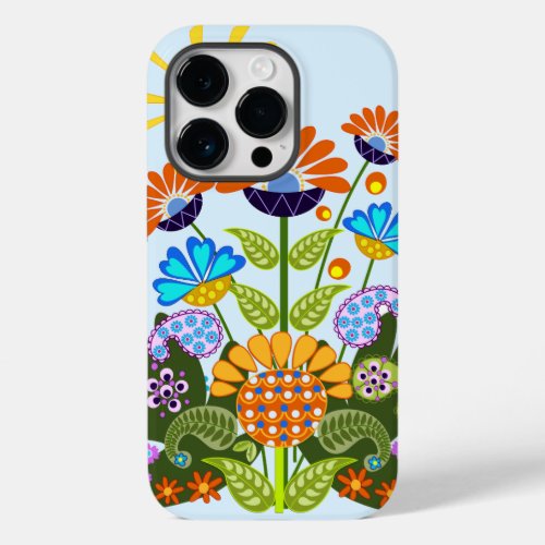 Paisley pattern and Fantasy Flowers Case_Mate iPhone 14 Pro Case