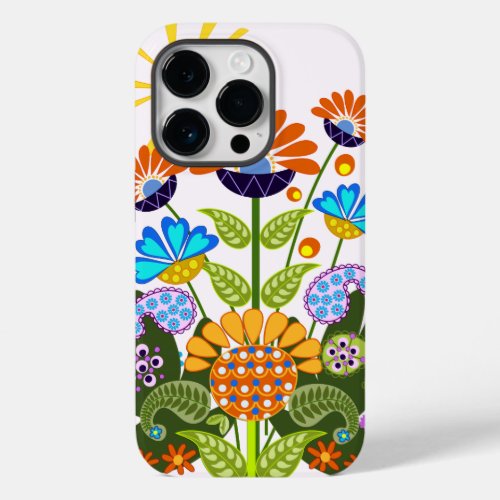 Paisley pattern and Fantasy Flowers Case_Mate iPhone 14 Pro Case