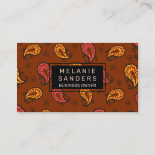 Paisley Pattern Background Business Card