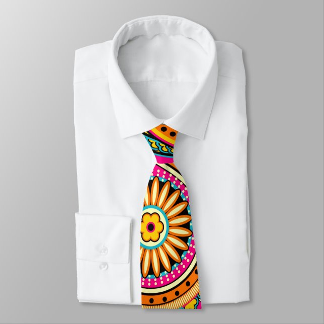 Paisley Pattern Background  Neck Tie (Tied)