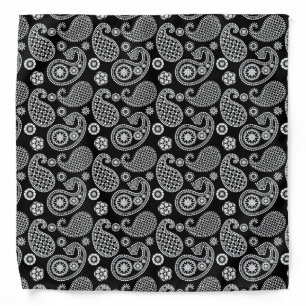 Paisley pattern, Black and White Bandana