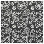 Paisley pattern, Black and White Fabric