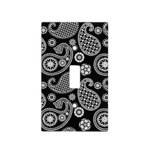Paisley pattern, Black and White Light Switch Cover