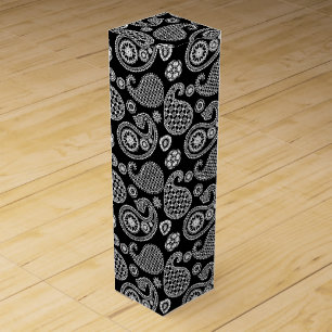 Paisley pattern, Black and White Wine Box