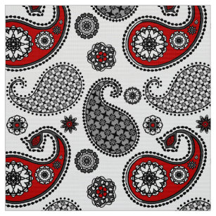 black and red paisley background