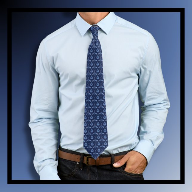 Paisley Pattern Blue  Neck Tie (Creator Uploaded)