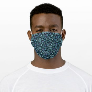 Paisley Pattern Design Adult Cloth Face Mask by paul68 at Zazzle