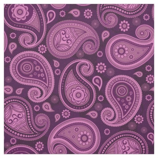 Paisley pattern elegant purple color fabric