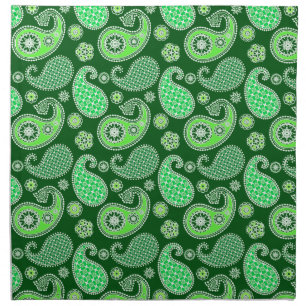 Paisley pattern, Emerald and Jade Green Cloth Napkin