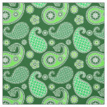 Paisley pattern, Emerald and Jade Green Fabric