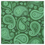 Paisley pattern green fabric