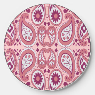 Paisley Pattern in Pinks and White Flowers Lace Wireless Charger