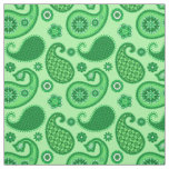 Paisley Pattern, Jade and Emerald Green Fabric