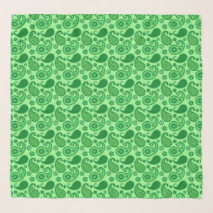 Paisley Pattern, Jade and Emerald Green Scarf