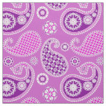 Paisley pattern, Lilac and Amethyst Purple Fabric
