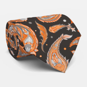 Paisley pattern neck tie