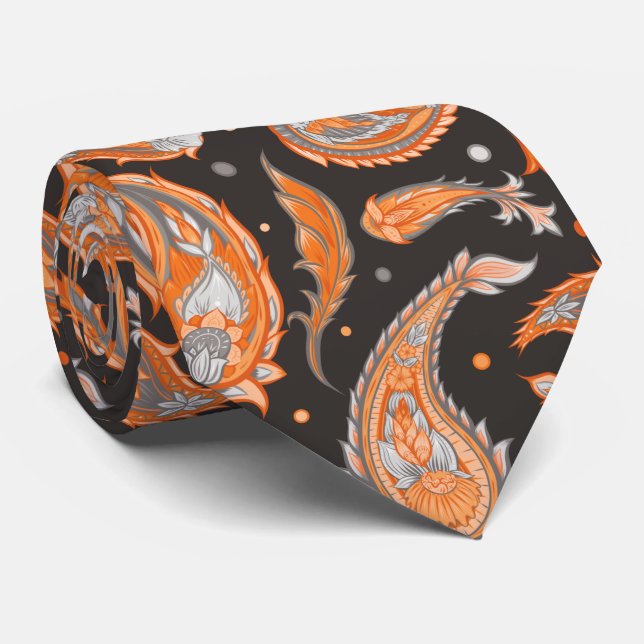 Paisley pattern   neck tie (Rolled)