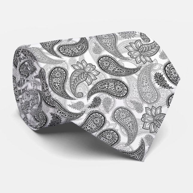Paisley Pattern  Neck Tie (Rolled)