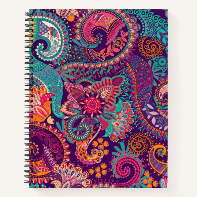 Paisley pattern notebook (Front)