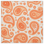 Paisley pattern orange color fabric