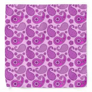 Paisley pattern, orchid and amethyst purple bandana