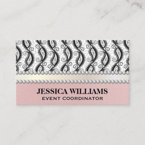 Paisley Pattern  Pearls Business Card