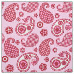 Paisley Pattern, Peppermint Pink and White  Fabric