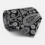 Paisley Pattern, Persian Paisley, Black And White Tie at Zazzle