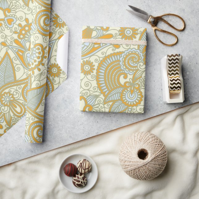 Paisley Pattern, Persian Paisley, Oriental Paisley Wrapping Paper (Crafts)