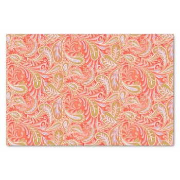 Paisley Pattern Red And Green Tissue Paper by ilovedigis at Zazzle
