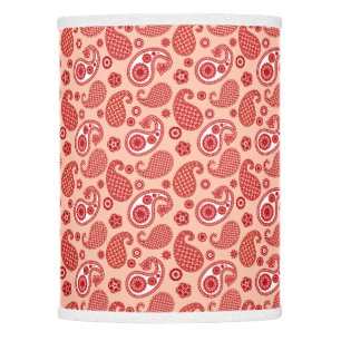Paisley Pattern, Shades of Coral Orange    Lamp Shade