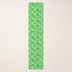 Paisley Pattern, Shades of Coral Orange Scarf