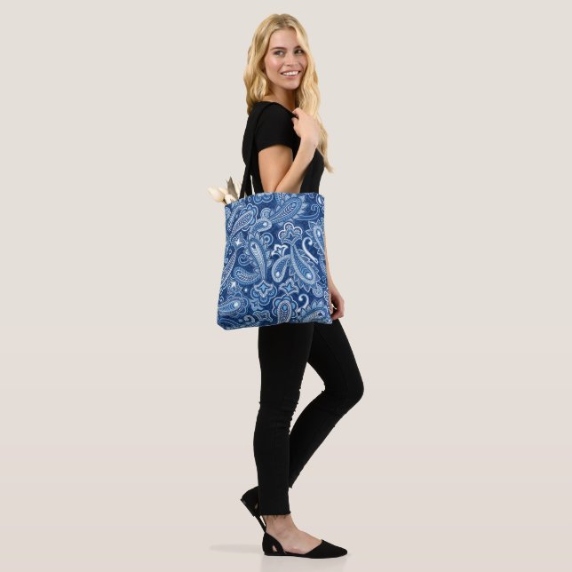 Paisley Pattern Tote Bag (On Model)