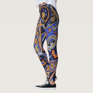 Paisley Pattern Vintage Blue Retro