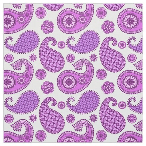 Paisley pattern, violet, purple and white fabric